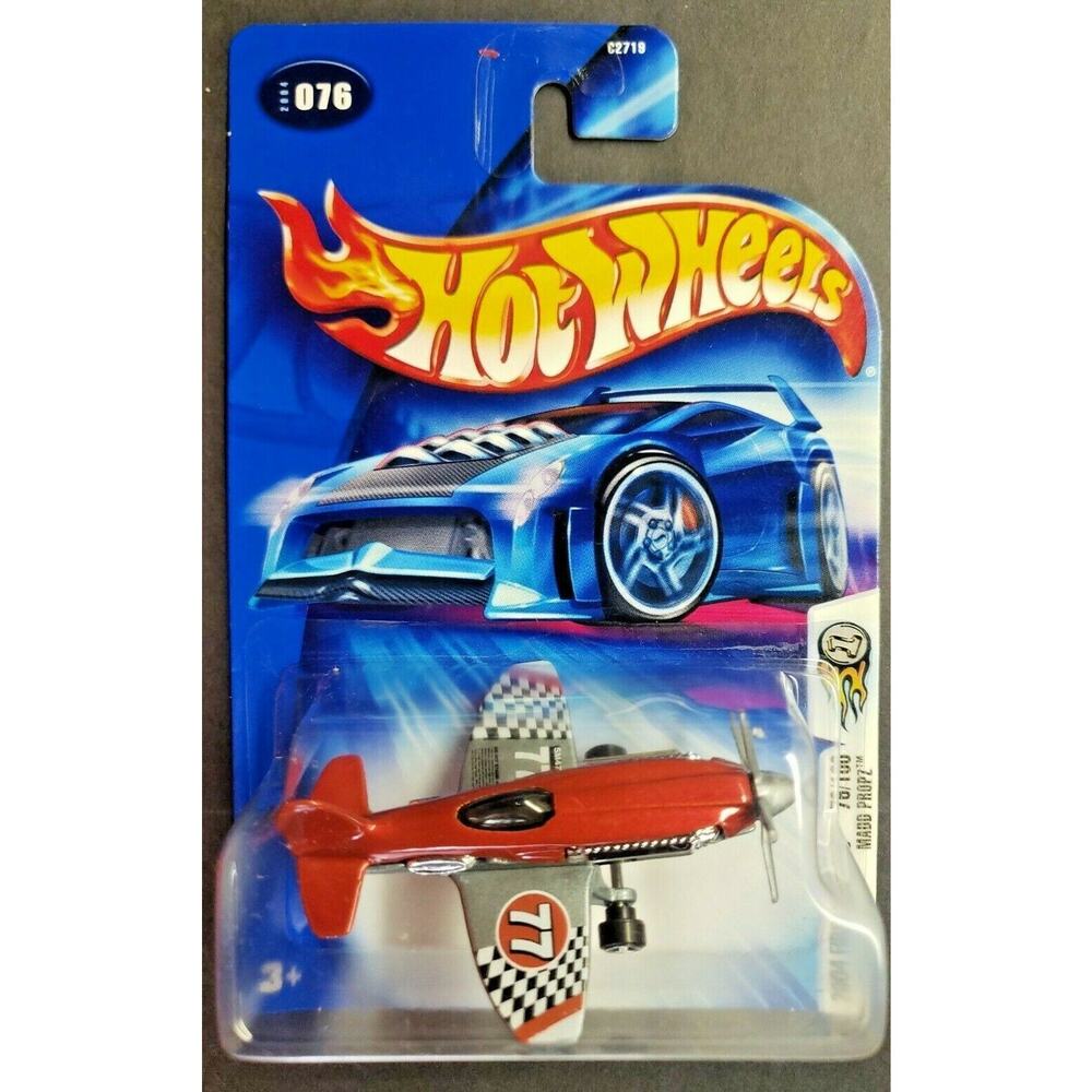 2004 Hot Wheels Madd Propz Plane 1st Ed, Stunt‎ Plane 76/100 Red HW11